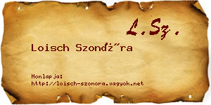 Loisch Szonóra névjegykártya